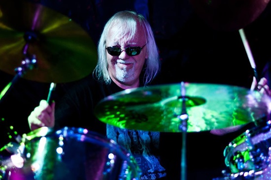 Drummer Mick Underwood, who has died at the age of 78.