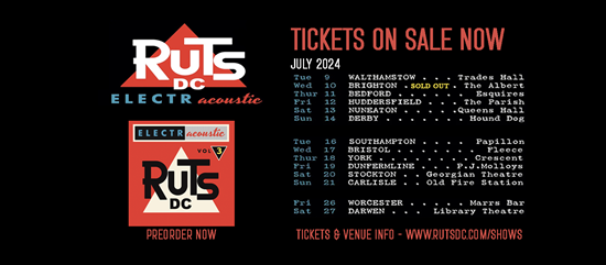 Ruts DC ELECTRacoustic 2024 tour poster