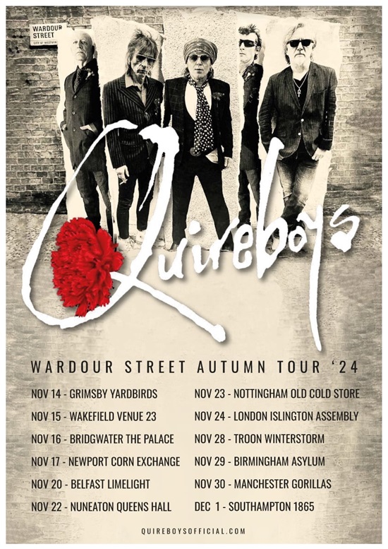 Quireboys November 2024 tour poster