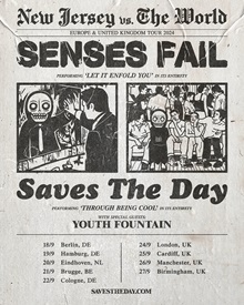 Senses Fail 2024 tour poster