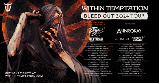 Within Temptation 2024 tour poster