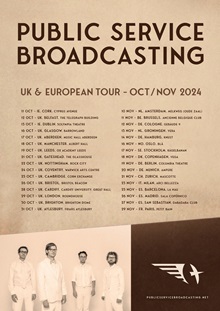 Public Service Broadcasting 2024 Euro tour poster