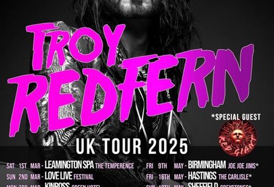 TOUR NEWS: Troy Redfern announces 2025 headline dates