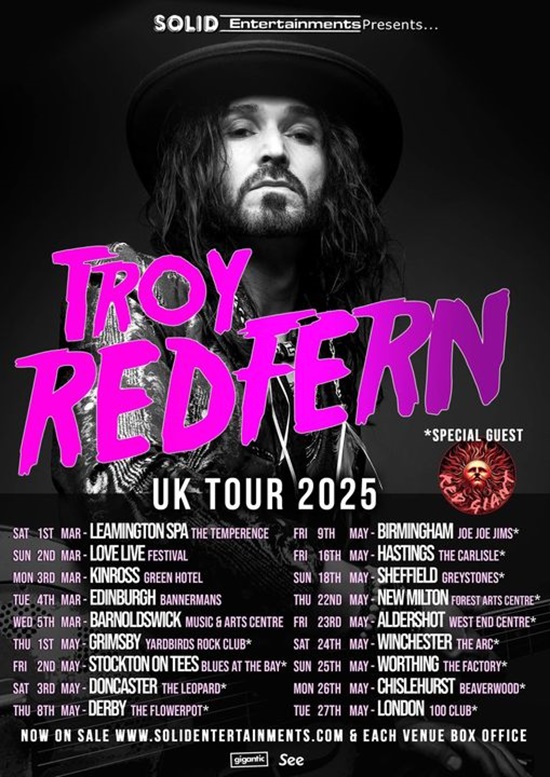 Troy Redfern 2025 tour poster