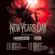 New Years Day Euro 2025 tour poster