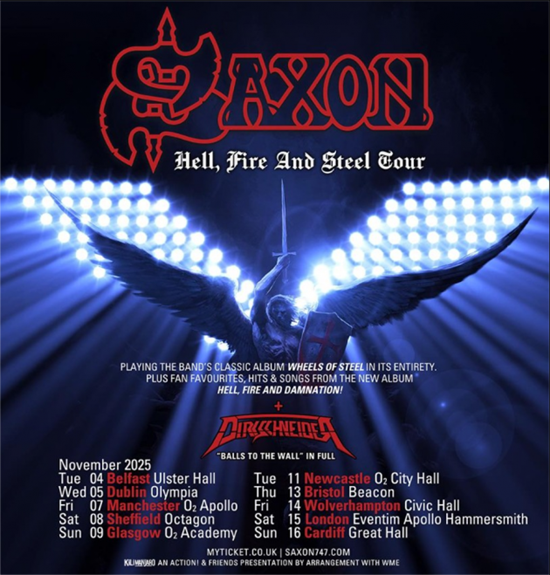 Saxon 2025 tour poster