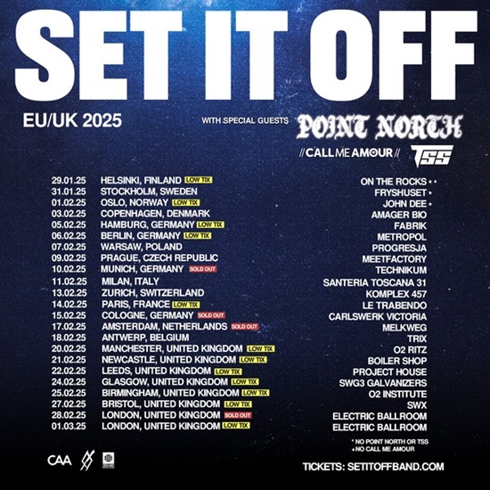 Set It Off 2025 tour poster