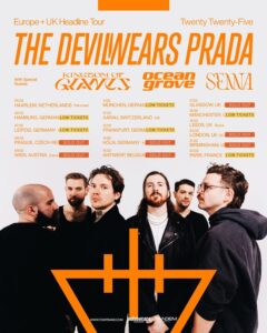 The Devil Wears Prada 2025 tour poster