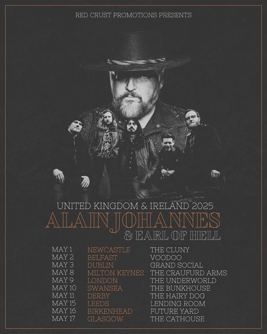 Alain Johannes 2025 tour poster