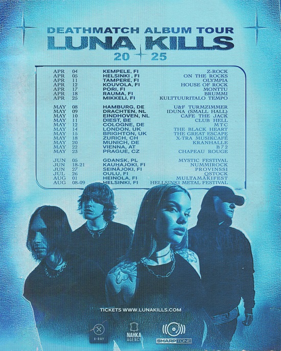 Luna Kills 2025 Deathmatch tour poster