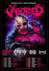 Aborted Europe 2025 tour poster