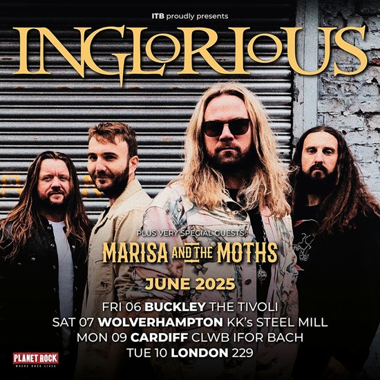 Inglorious June 2025 tour poster