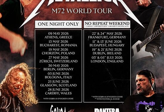 TOUR NEWS: METALLICA TO RETURN IN 2026