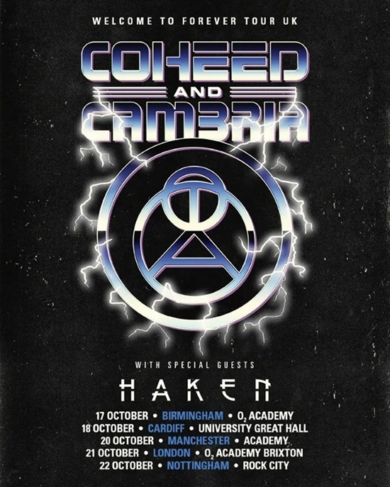 Coheed And Cambria 2025 tour poster