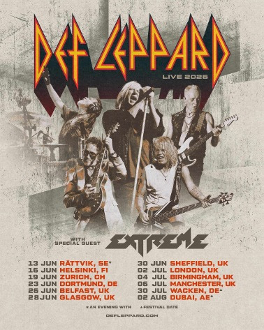 Def Leppard 2025 tour poster