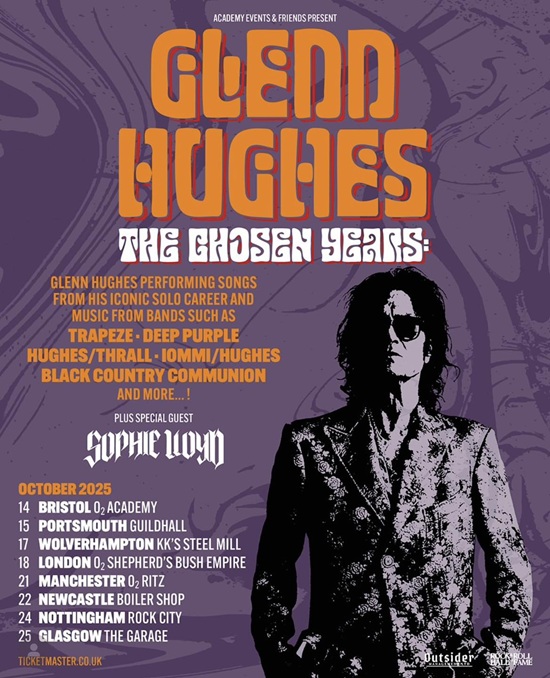 Glenn Hughes 2025 tour poster
