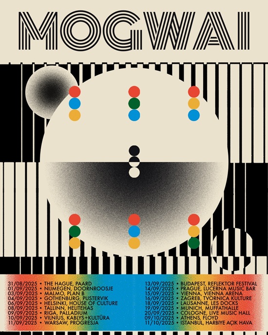Mogwai 2025 European tour poster