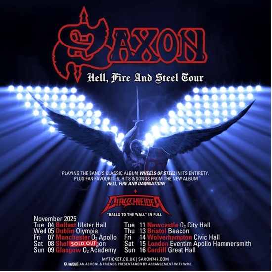 Saxon 2025 tour poster