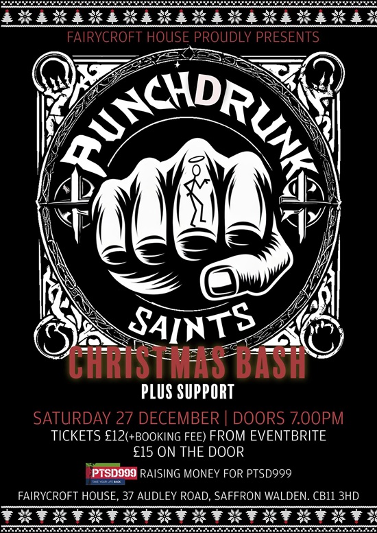 Artwork for PTSD999 charity show by Punchdrunk Saints