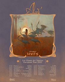 Alcest 2025 European tour poster