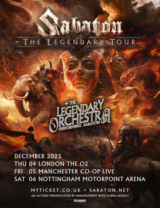 Sabaton Legendary 2025 tour poster
