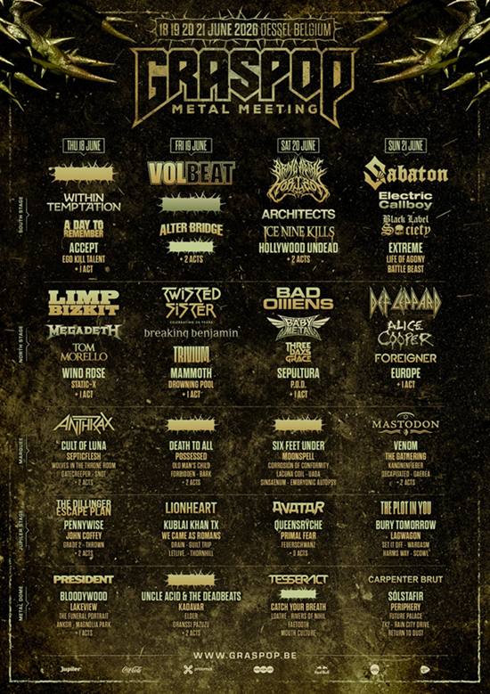 First poster for Graspop 2026