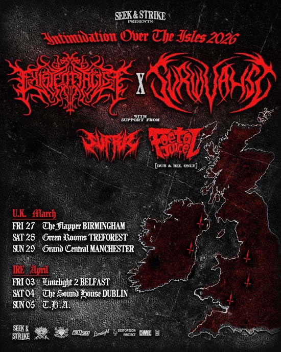 Intimidation Across The Isles 2026 tour poster