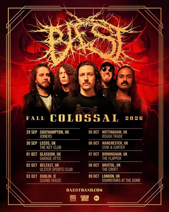 Poster for Baest 2026 tour dates