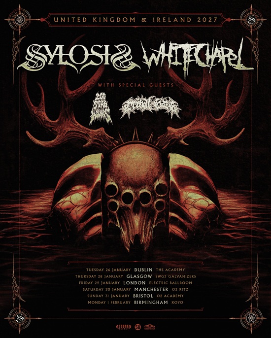 Poster for Sylosis Whitechapel 2027 co-headline tour