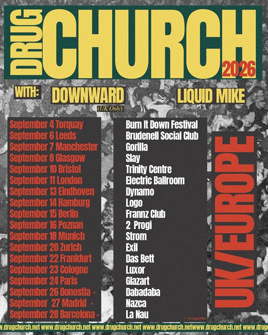 Poster for September 2026 tour by Drug Church