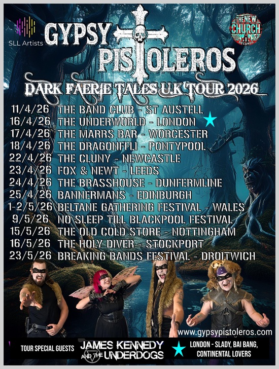 Poster for Gypsy Pistoleros 2026 Dark Faerie Tales tour