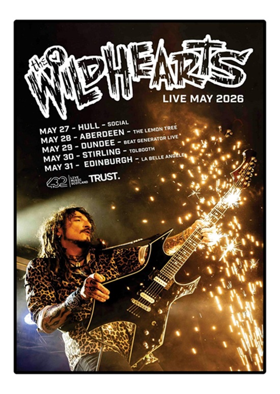 The Wildhearts May 2026 tour poster
