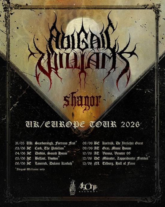 Abigail Williams 2026 tour poster