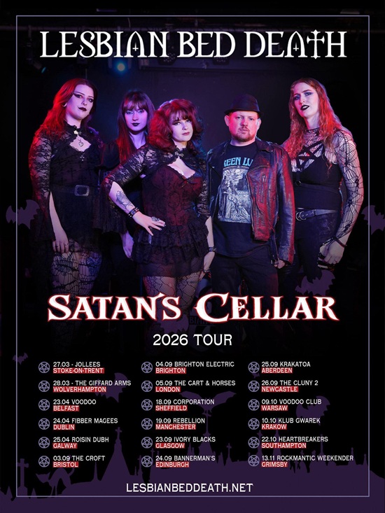 Lesbian Bed Death 2026 tour poster