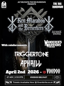 Poster for Ren Marabou And The Berserkers Voodoo 2 April 2026