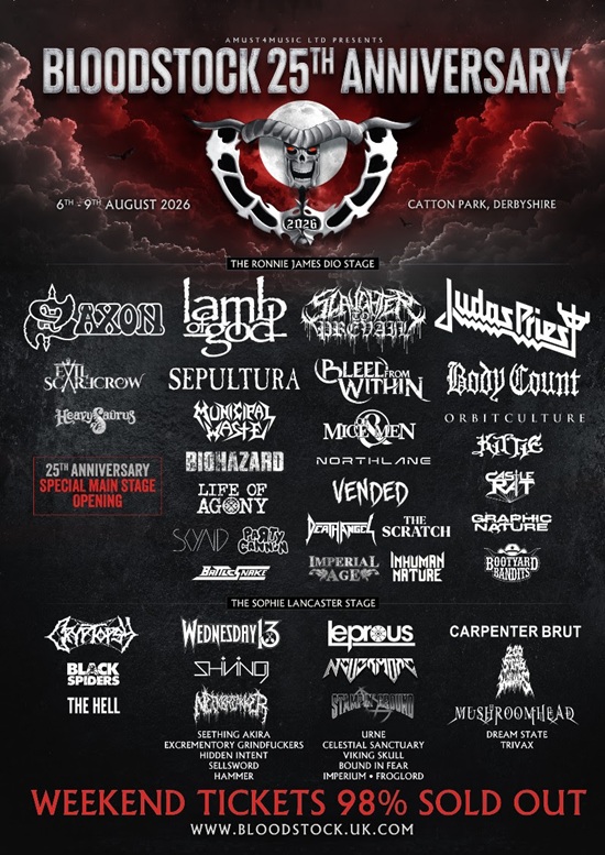 Updated Bloodstock 2026 poster