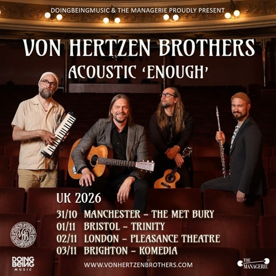 Von Hertzen Brothers acoustic 2026 tour poster
