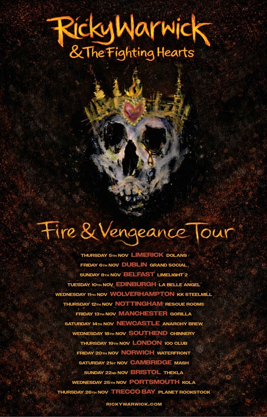 Ricky Warwick 2026 tour poster