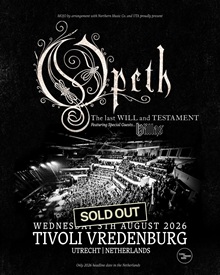 Opeth – Utrecht, Tivoli Vredenburg – 5 August 2026